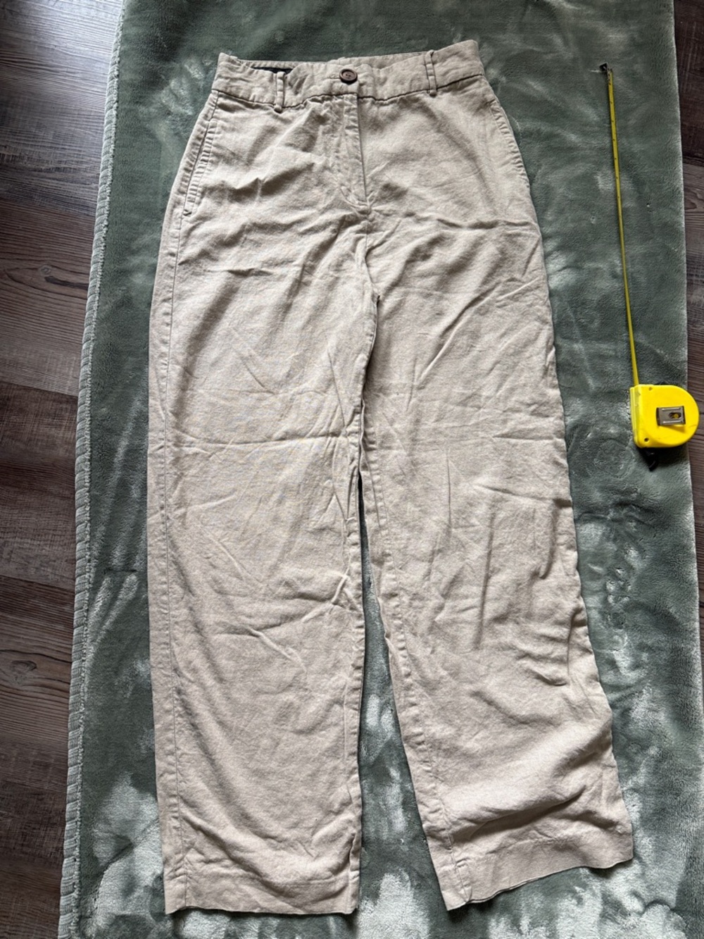Zara Beige Wide-Leg Pants